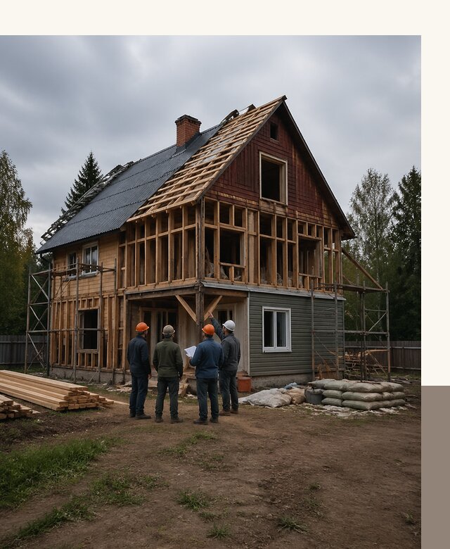 Реконструкция дачного дома в Соликамске под ключ с проектом